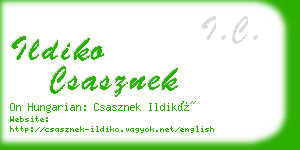 ildiko csasznek business card